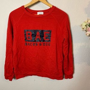 Pull & Bear BAE Bacon and Egg Graphic Sweatshirt